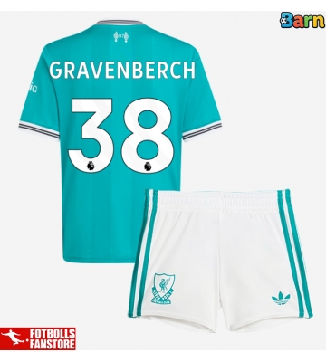 Liverpool Ryan Gravenberch #38 Tredje Tröja Barn 2025-26 Kortärmad (+ Korta byxor)